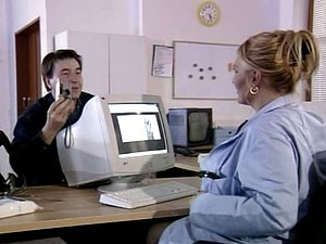 Busty vintage blonde dominating young teen lesbian slut