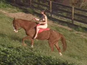 Vintage nude girl rides before hardcore lesbian action