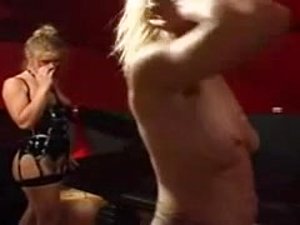 2 slave girls bent over and whipped hard by master